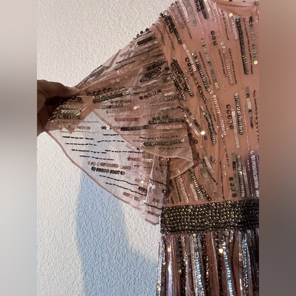 MAC DUGGAL EMBELLISHED FULL LENGTH LAYERED SLEEVE GOWN SZ 12 $698 #93582 NWOT - Picture 8 of 12